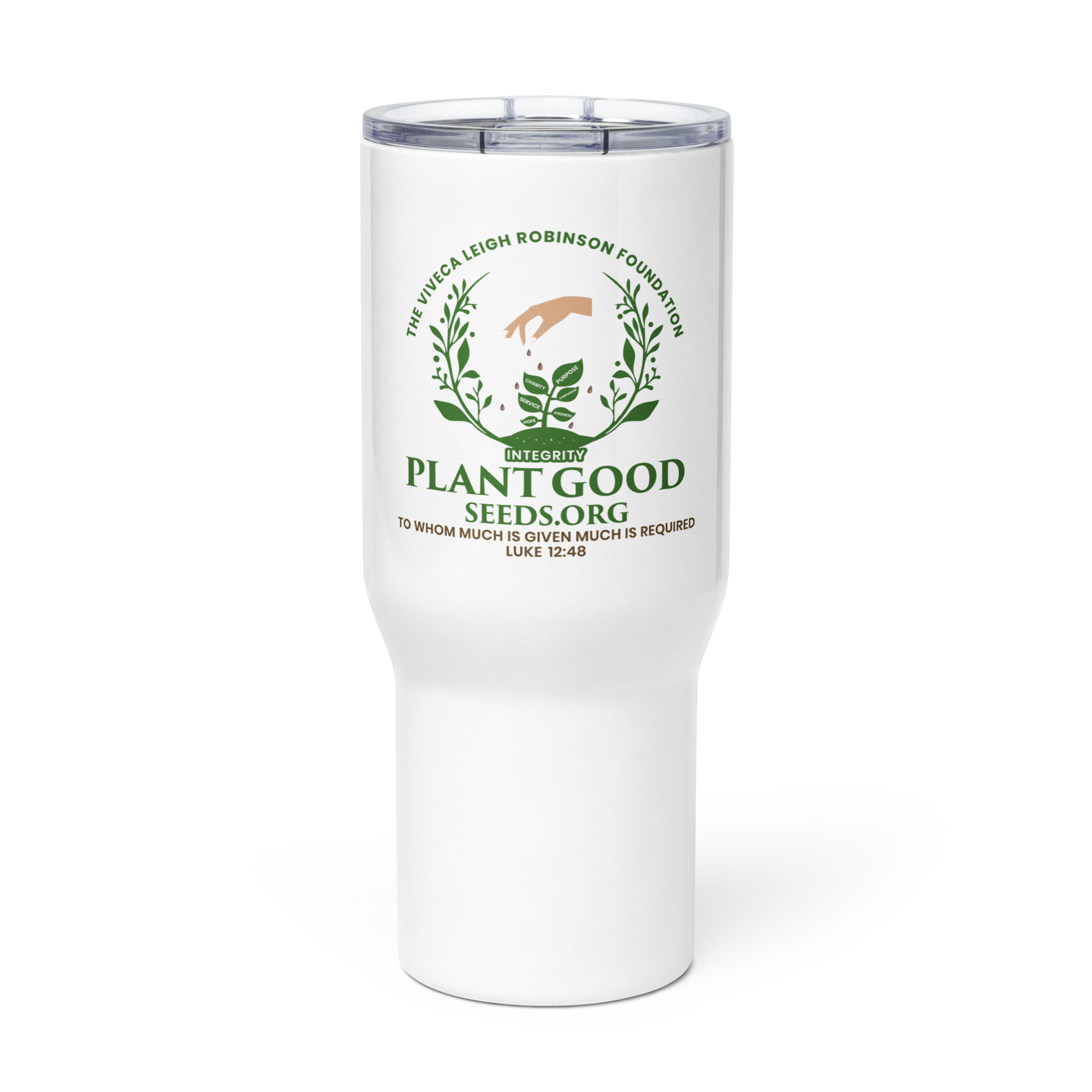 Travel mug with a handle - Plant Good Seeds