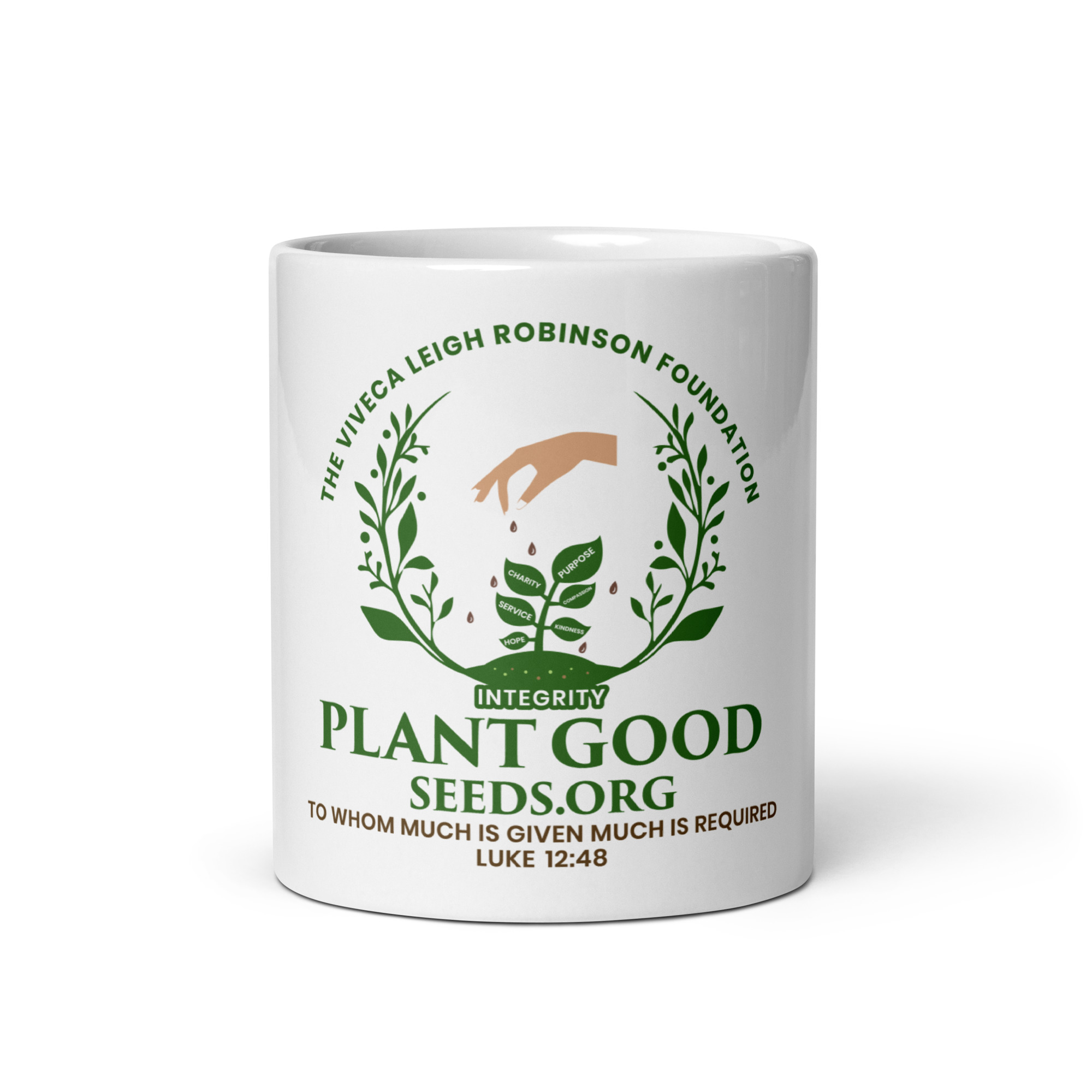 White Glossy Mug - Plant Good Seeds - Image 6