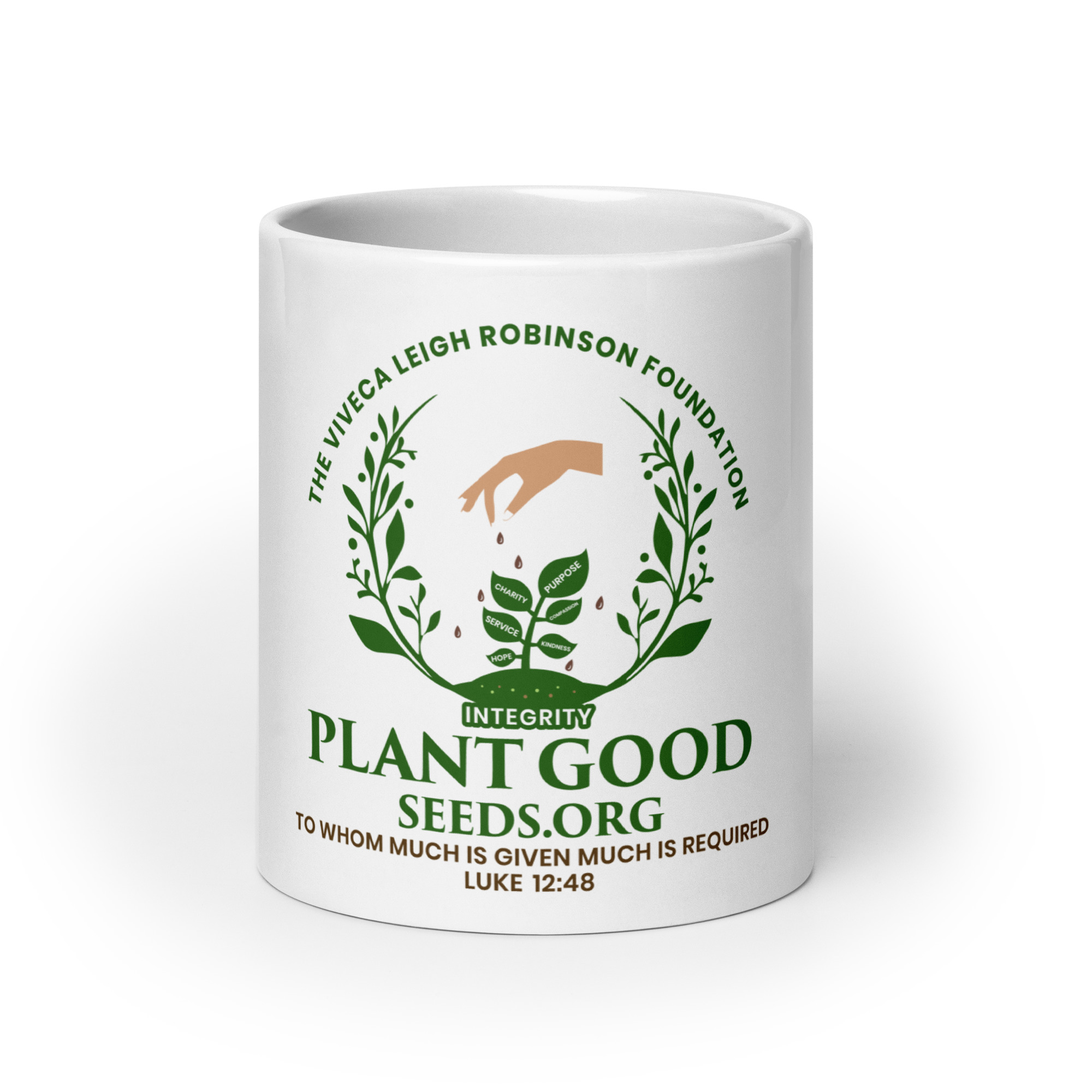 White Glossy Mug - Plant Good Seeds - Image 12